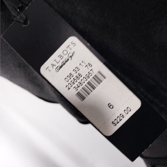 NWT@$229! TALBOTS! SILK & WOOL BLEND CLASSICALLY INSPIRED BLACK EVE DRESS! SZ 6 - Picture 9 of 12